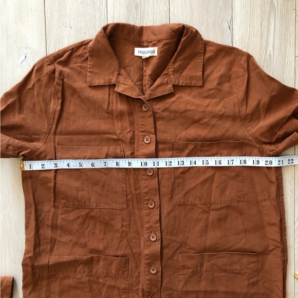 Tradlands Finn Linen Tencel Jumpsuit in Clay Size M - Picture 10 of 12